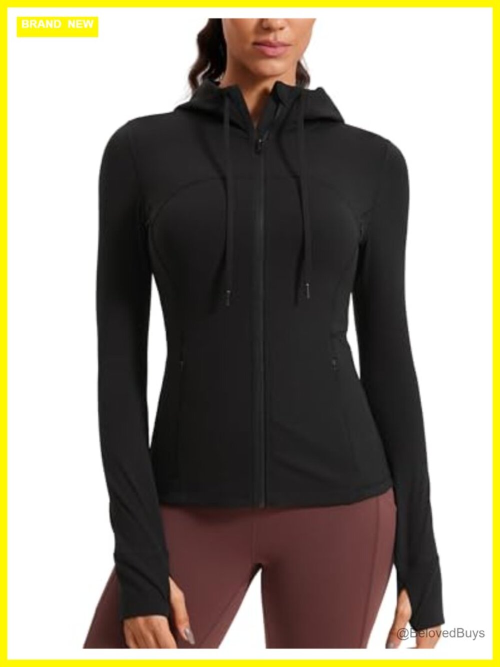 Butterluxe Hooded Zip Up Jacket Hip Length